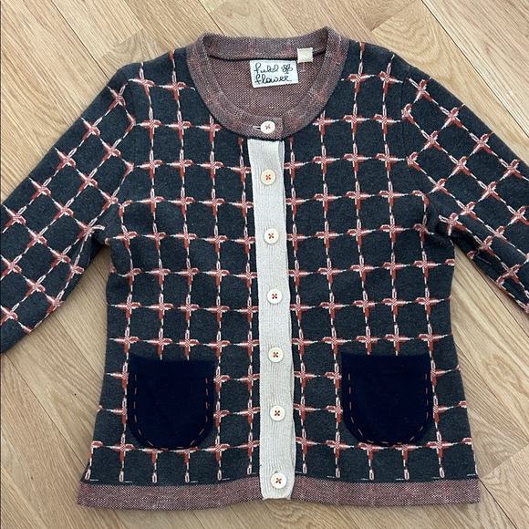 Field Flower Sweaters - Anthropology Field Flower Chic Women's Cardigan with Button Detail